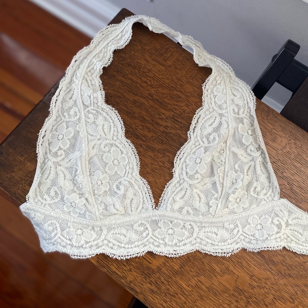 Urban Outfitters white lace bra